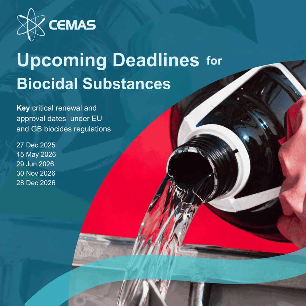 Key Dates for Biocidal Substances CEMAS